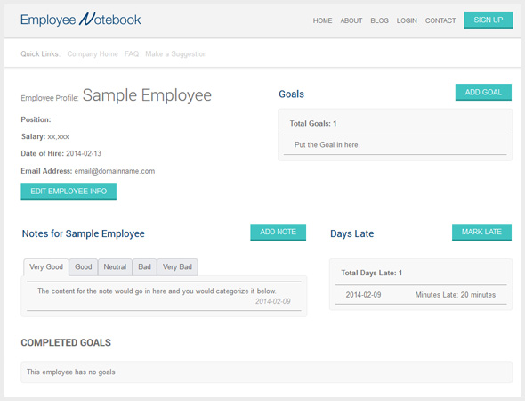Employee Notebook - Updated Profile
