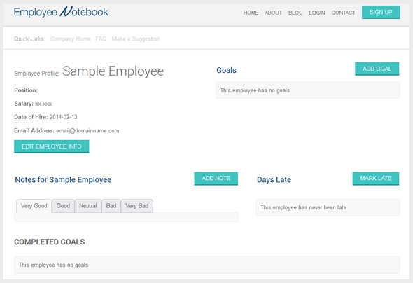 Employee Notebook - Employee Profiles